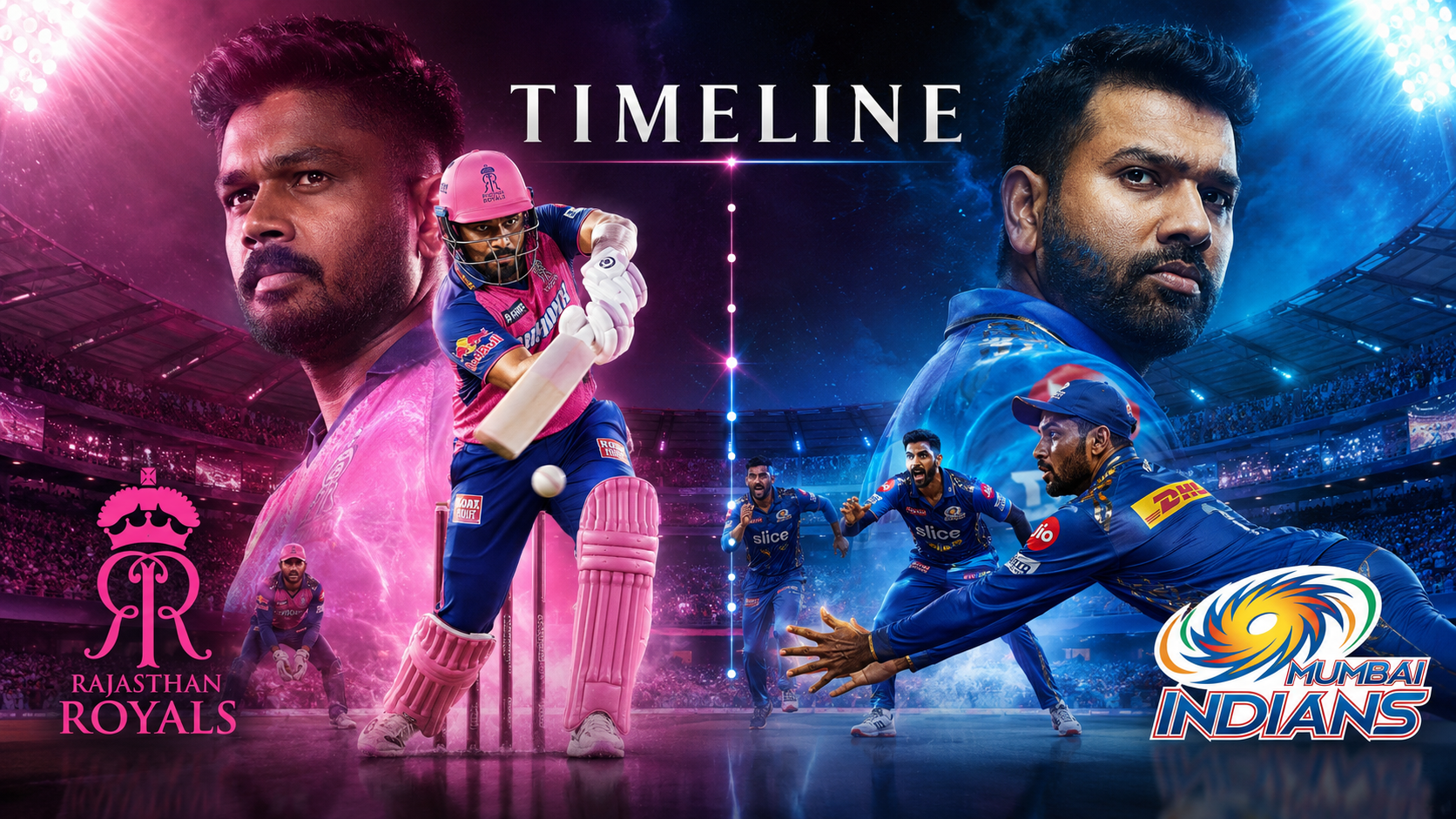 Rajasthan Royals Vs Mumbai Indians Timeline
